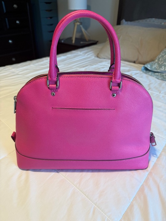 Coach Hot Pink Saffiano Dome Satchel - Picture 3 of 9